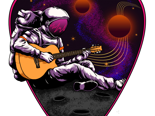 Alone at space print ready t shirt design Alone at space print ready t shirt design