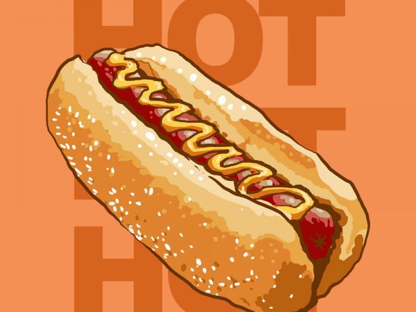 Hot dog tshirt design