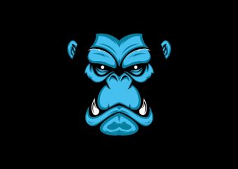 gorilla avatar skin vector t-shirt design