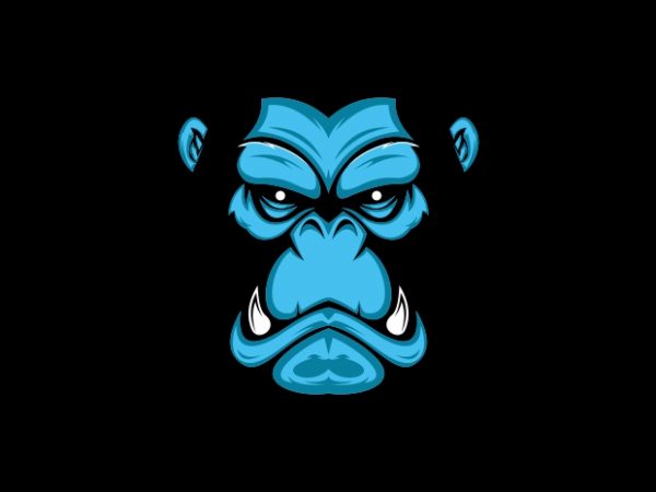 gorilla avatar skin vector t-shirt design gorilla avatar skin vector t-shirt design