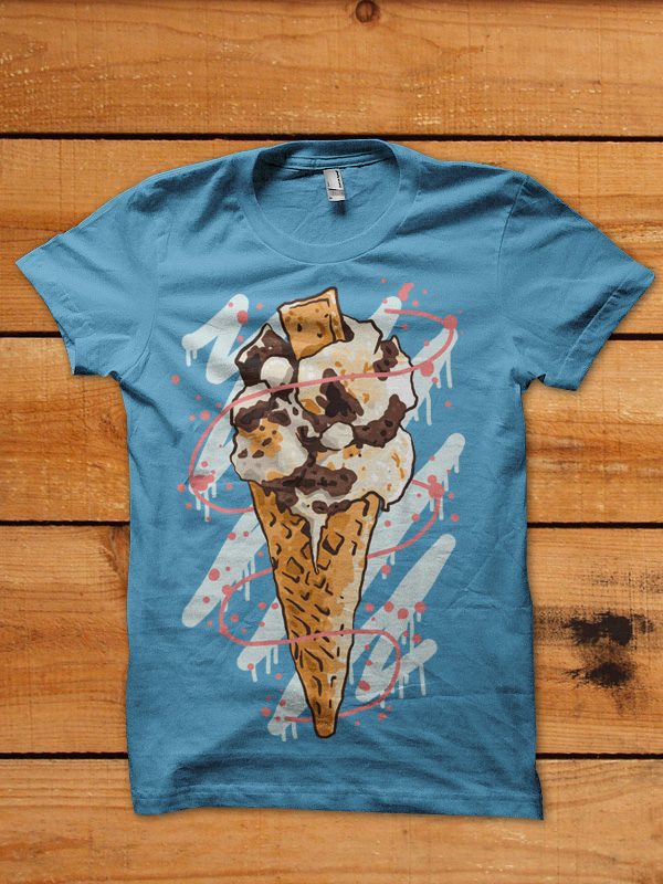 pop ice cream tshirt design t shirt designs for printify