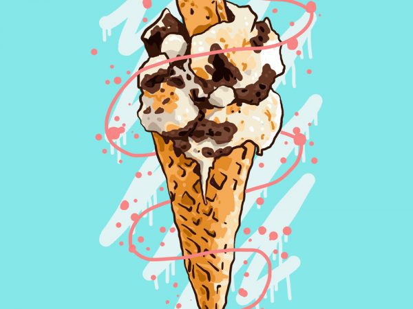 Pop ice cream tshirt design