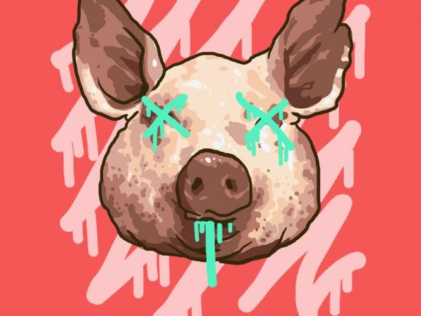 Pop pig tshirt design