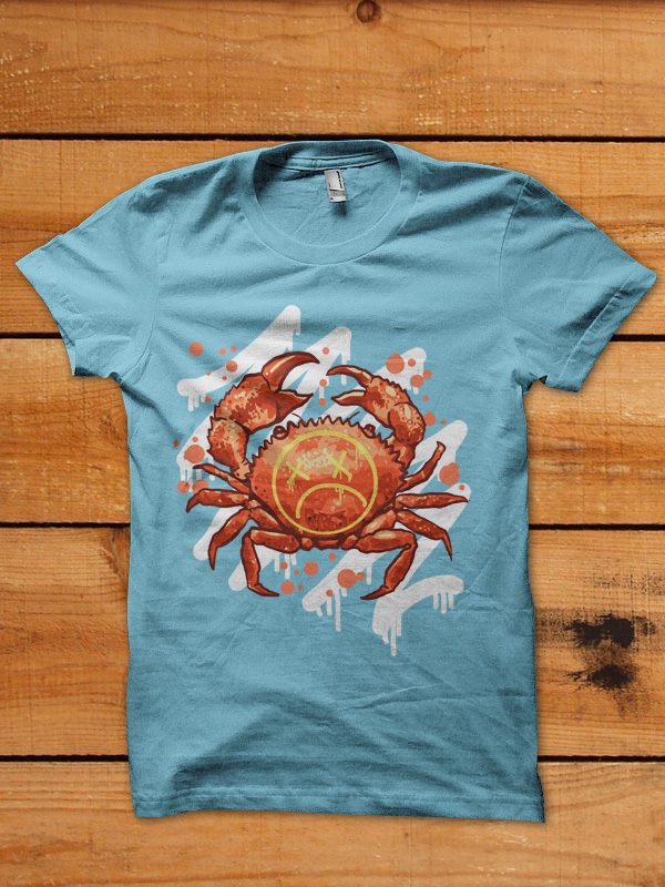 sad crab tshirt design tshirt designs for merch by amazon