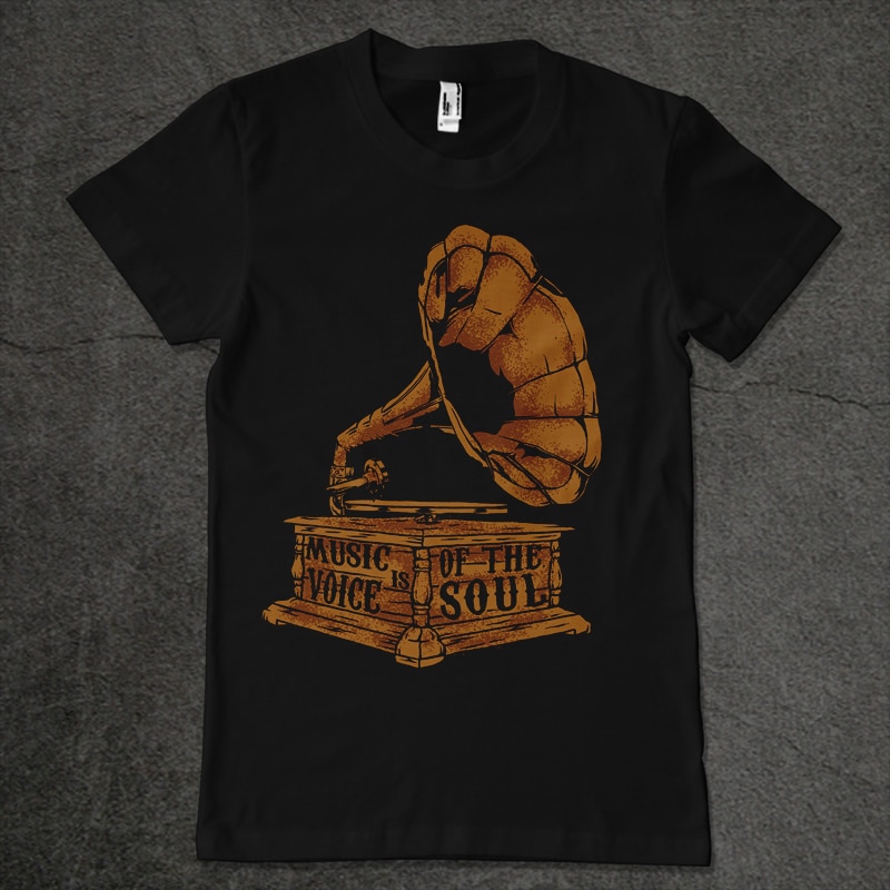 gramaphone tshirt design for merch by amazon