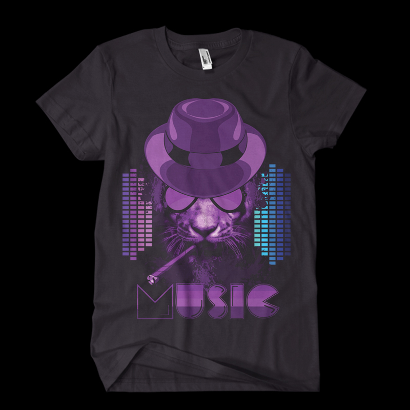 Music Tiger Vector t-shirt design t shirt designs for teespring