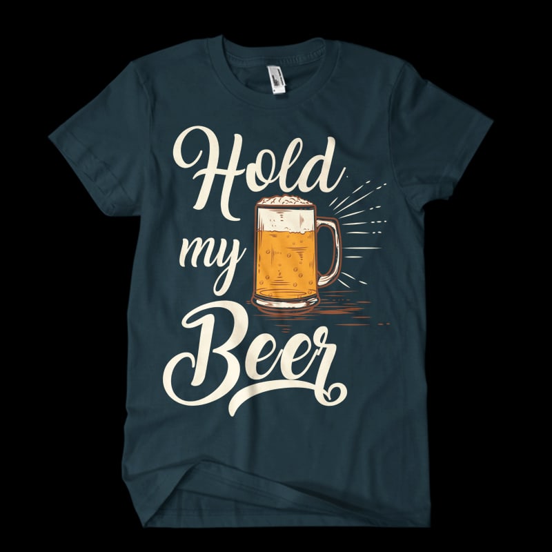 Trolley Pygmalion rack Hold My Beer Vector t-shirt design - Buy t-shirt designs