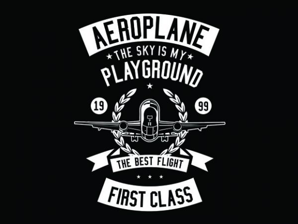 Aeroplane tshirt design