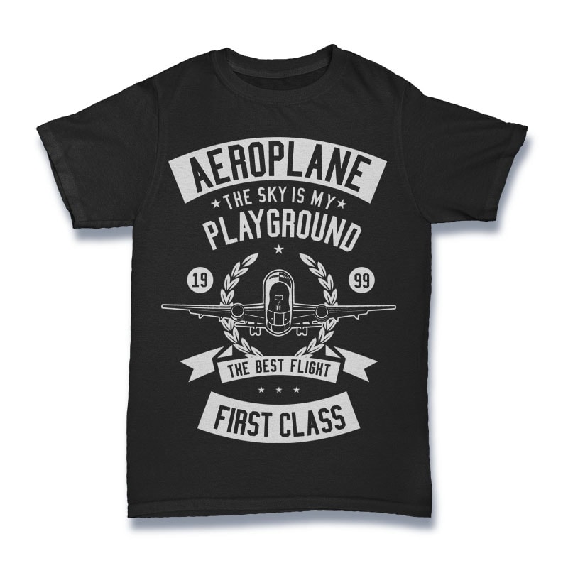 Aeroplane Tshirt Design vector t shirt design