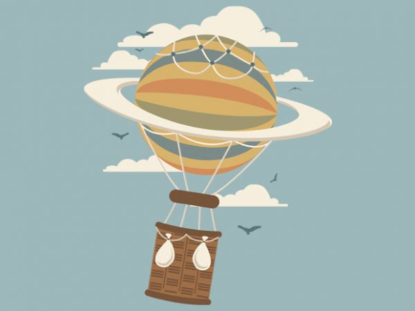 Air baloon saturn tshirt design