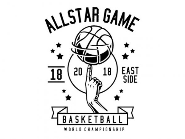 All star basketball tshirt design