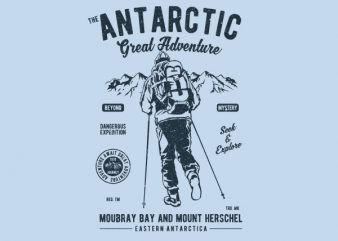 Antarctic Adventure Vector t-shirt design