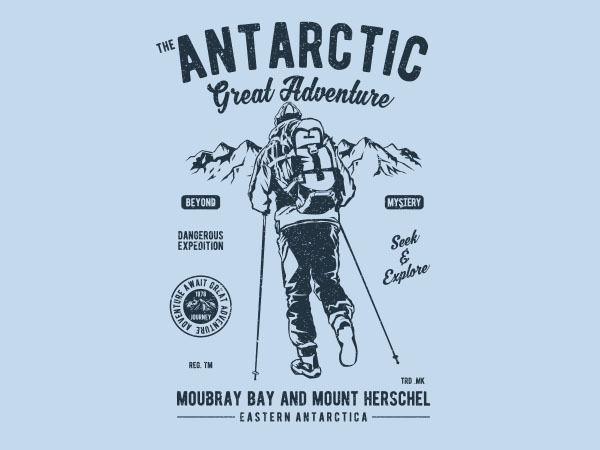 Antarctic adventure vector t-shirt design