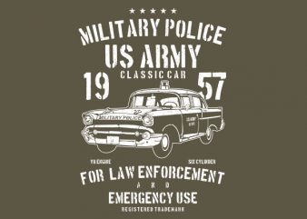 Army Classic Car Vector t-shirt design