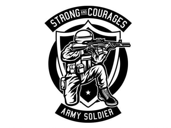 Army soldier tshirt design vector