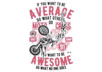 Awesome Motocross Vector t-shirt design