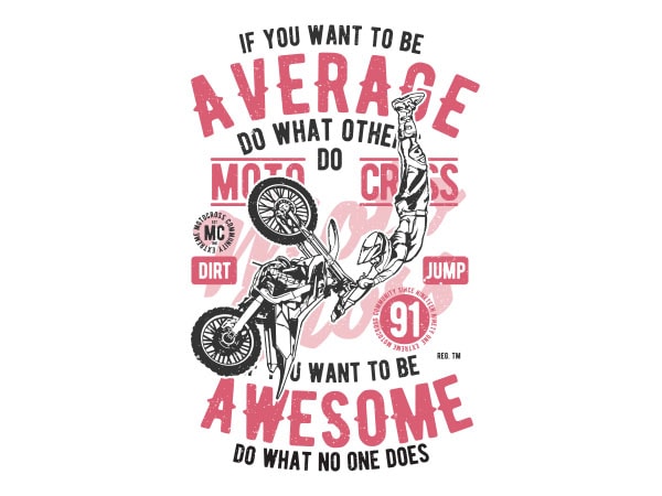 Awesome motocross vector t-shirt design