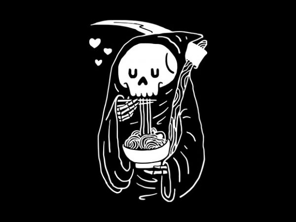 Ramen reaper t shirt design for sale