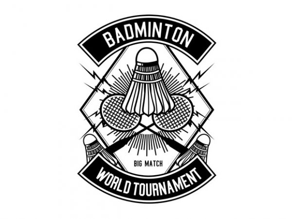 Badminton tshirt design