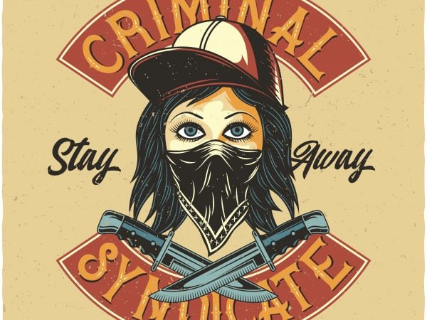 Criminal syndicate. vector t-shirt design