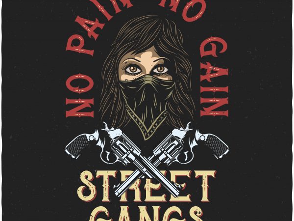 No pain no gain. vector t-shirt design