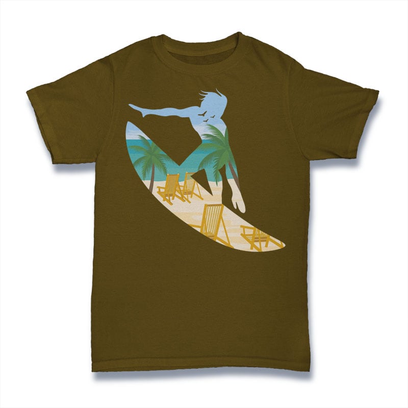 Beach Surfing Tshirt Design buy t shirt design