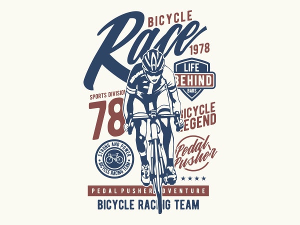 Bicycle race graphic t-shirt design Bicycle race graphic t-shirt design