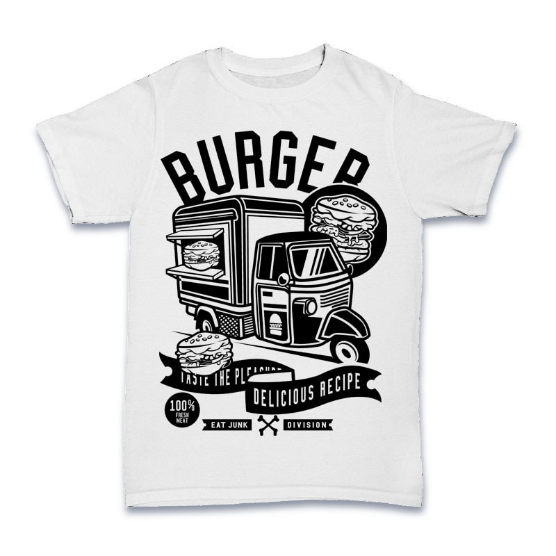 Burger Van Tshirt Design tshirt-factory.com