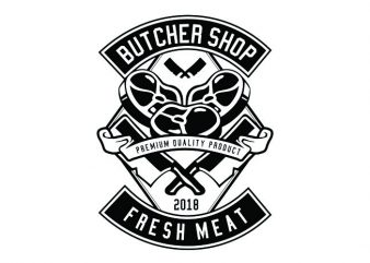 Butcher Tshirt Design
