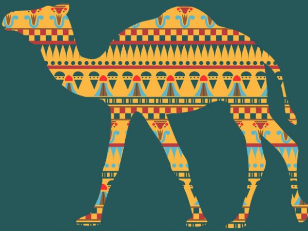 Camel ornament tshirt design