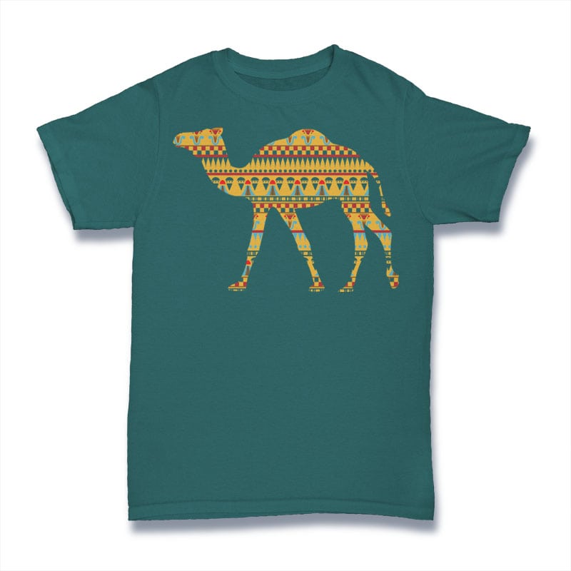 Camel Ornament Tshirt Design tshirt factory