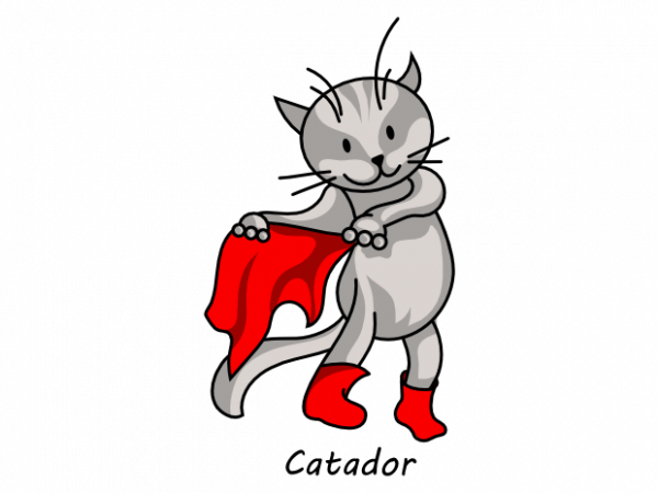 Catador cute spanish torero kitten t shirt graphic design