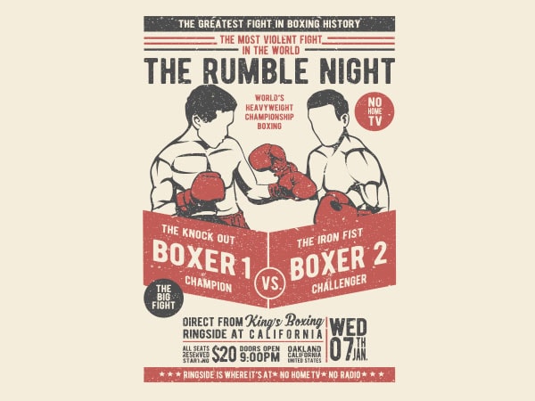 Classic boxing vector t-shirt design Classic boxing vector t-shirt design