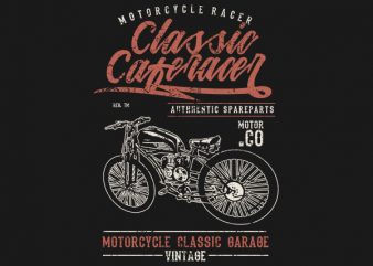 Classic Caferacer Graphic t-shirt design