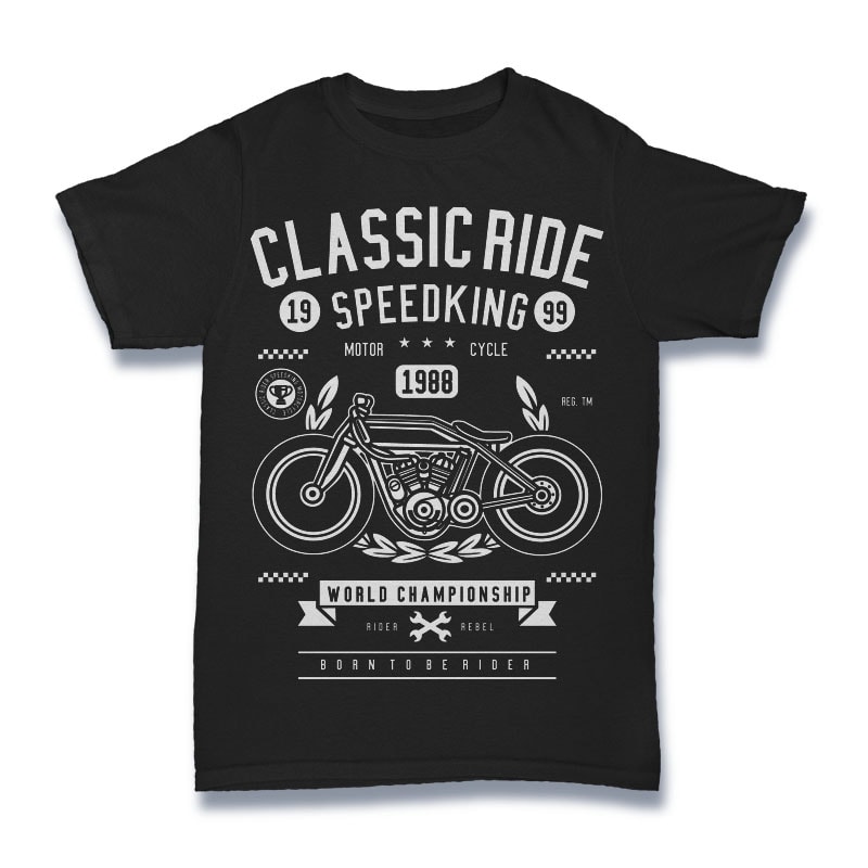 Classic Ride Tshirt Design t shirt design graphic