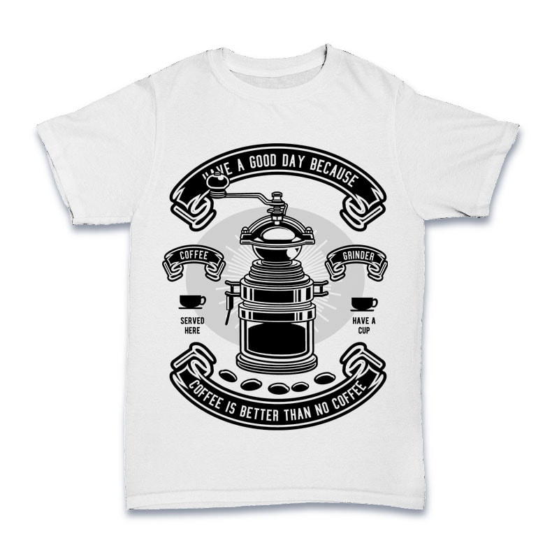 Coffee Grinder Tshirt Design t shirt design graphic