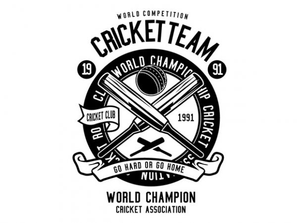 Cricket team tshirt design