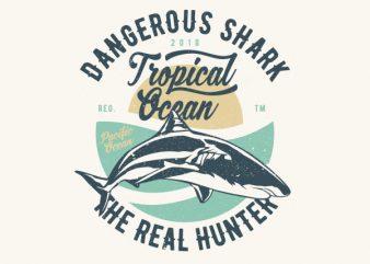 Dangerous Shark Vector t-shirt design