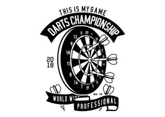 Darts Championship Tshirt Design