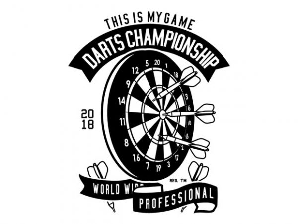 Darts championship tshirt design