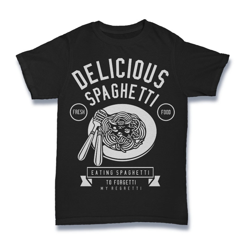 Delicious Spaghetti Tshirt Design t shirt designs for printful