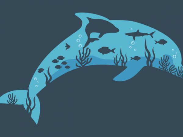 Dolphin tshirt design