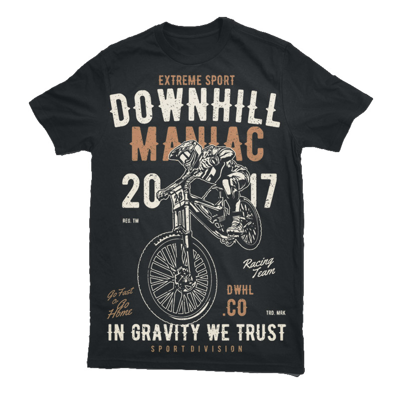 Downhill Maniac Vector t-shirt design buy t shirt design
