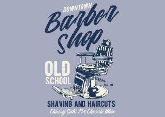 Downtown Barbershop Vector t-shirt design