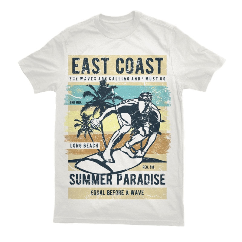 Download East Coast Vector t-shirt design - Buy t-shirt designs
