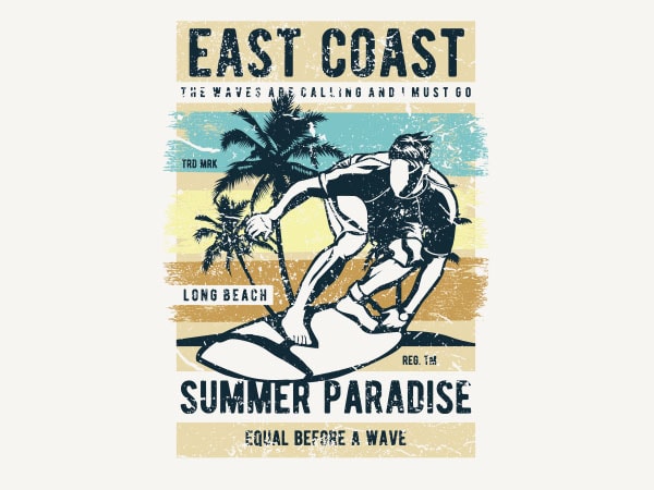 East coast vector t-shirt design