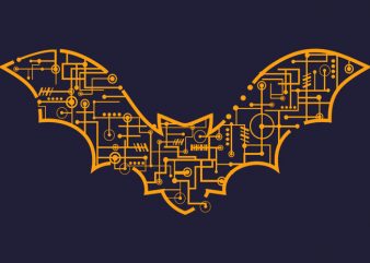 Electric bat tshirt design