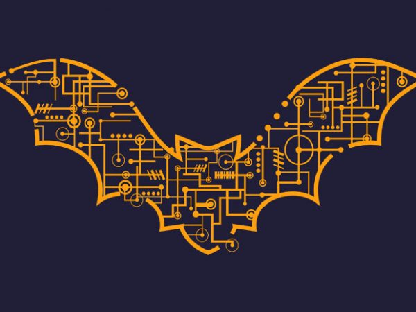 Electric bat tshirt design