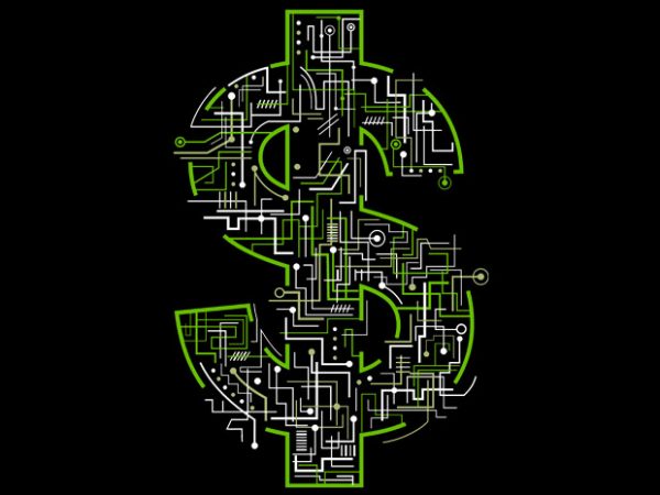 Electric dollar tshirt design