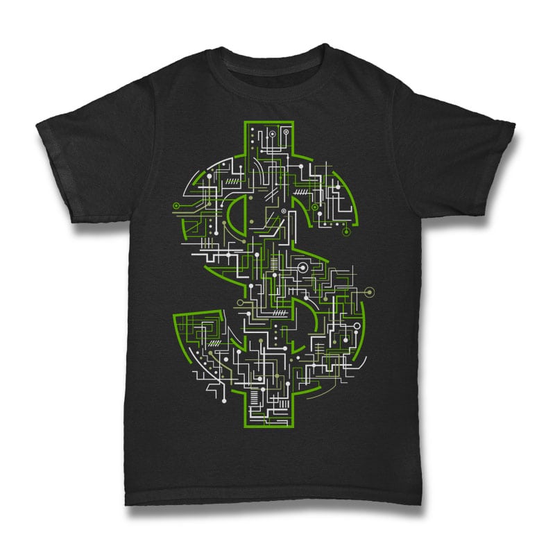 Electric Dollar Tshirt Design t shirt designs for merch teespring and printful